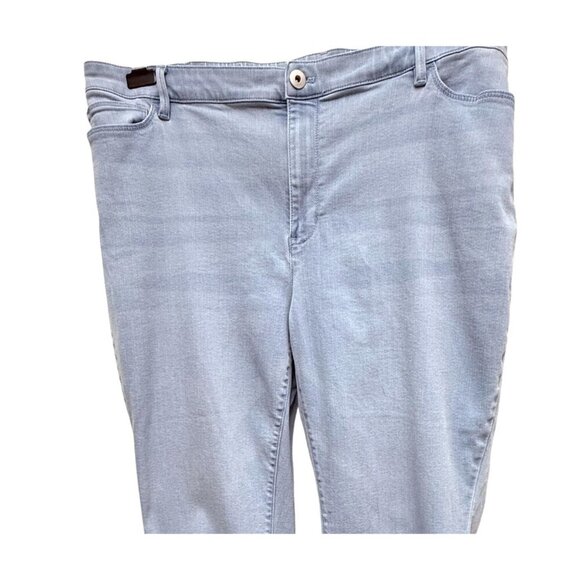 J.JILL Capri Jeans Plus Size 22 Light Wash Blue Stretch Denim Womens Crop Pants - Picture 2 of 10